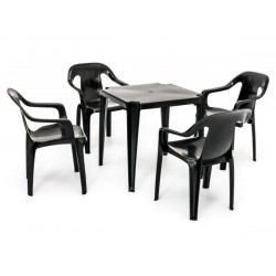 JOGO DE MESA SPAZIO PREMIUM COR PRETA