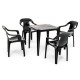 JOGO DE MESA SPAZIO PREMIUM COR PRETA