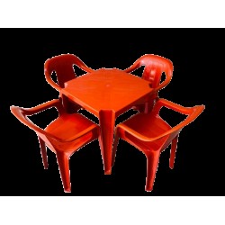 JOGO DE MESA SPAZIO PREMIUM COR VERMELHA
